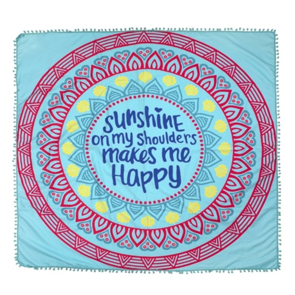 Beach Blanket Statement Mandala Print - Picture 1 of 8